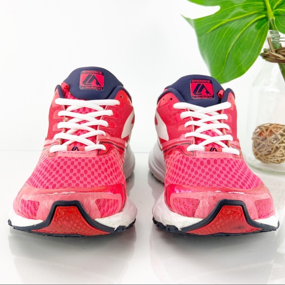 Brooks Launch 2 Running Shoe Pink Cushioned Walk - Picture 2 of 12